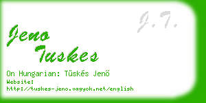 jeno tuskes business card